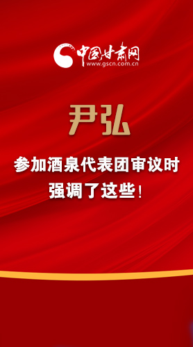 【2022甘肅兩會·圖解】尹弘書記參加酒泉代表團(tuán)審議時強(qiáng)調(diào)了這些！