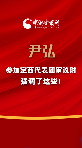 【2022甘肅兩會·圖解】尹弘書記參加定西代表團(tuán)審議時強(qiáng)調(diào)了這些！
