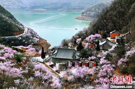 甘肅平?jīng)鍪惺侵袊鴥?yōu)秀旅游城市。圖為平?jīng)鲠轻忌较率锾一ㄊ㈤_。(資料圖) 平?jīng)鍪形麄鞑抗﹫D