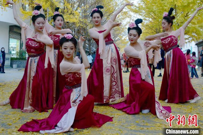 圖為秦州區(qū)文旅局組織的舞蹈隊(duì)帶來的舞蹈《醉太平》?！∏刂輩^(qū)委宣布供圖