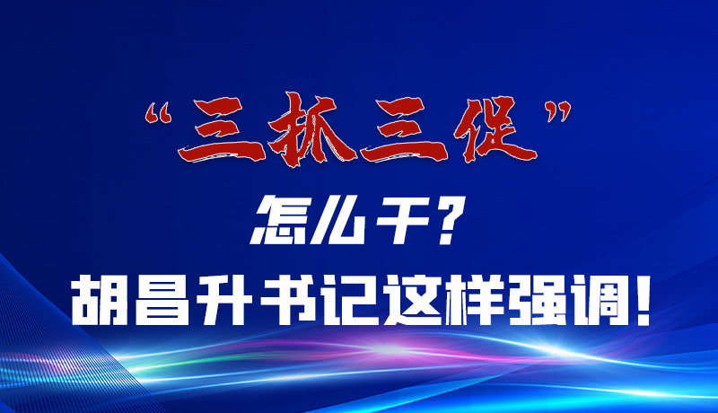 圖解|“三抓三促”怎么干？胡昌升書記這樣強調(diào)！