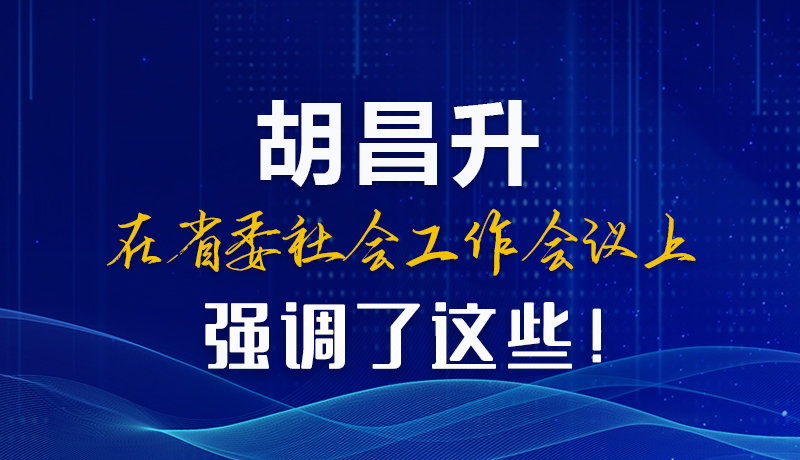 圖解|胡昌升在省委社會工作會議上強調(diào)了這些！
