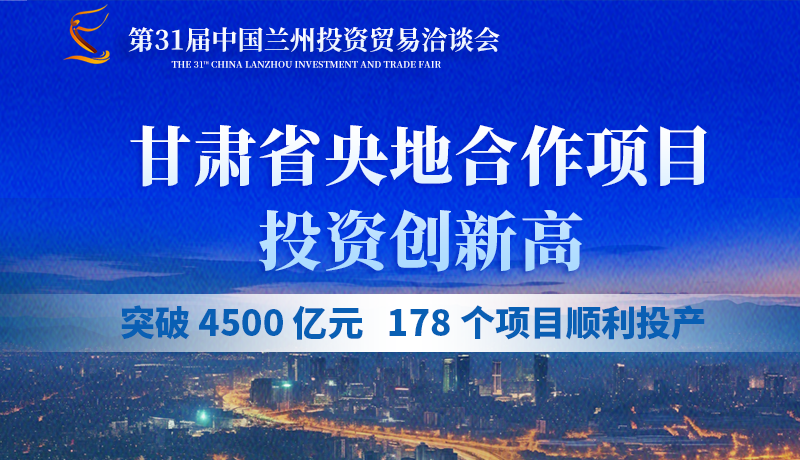 甘肅省央地合作項目投資創(chuàng)新高：突破 4500 億元，178個項目順利投產