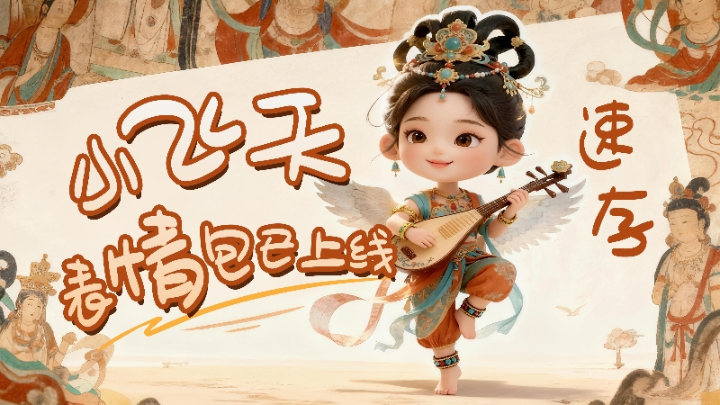 【何以中國·壁畫里的中國】小飛天表情包已上線，速存！