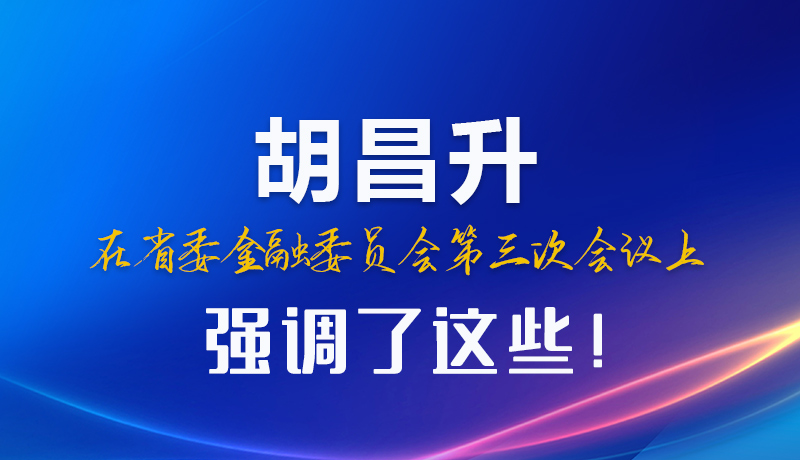 圖解|胡昌升在省委金融委員會第三次會議上強調(diào)了這些！