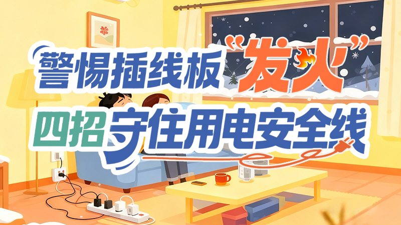長圖|警惕插線板“發(fā)火”！四招守住用電安全線