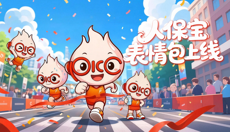 中國人民保險護(hù)航2026蘭州馬拉松人保寶表情包上線